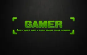Cool Gaming Neon Green Gamer Wallpaper