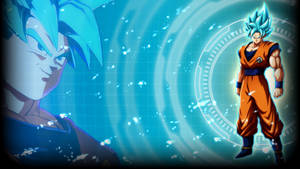 Cool Goku Super Saiyan Blue Background Wallpaper