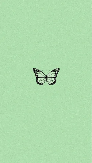 Cool Green Butterfly Wallpaper
