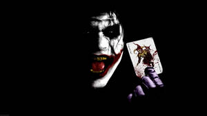 Cool Hd Joker With Joker Card Wallpaper