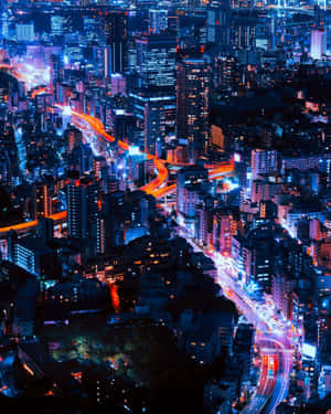 Cool Ipad Pro Cityscape At Night Wallpaper