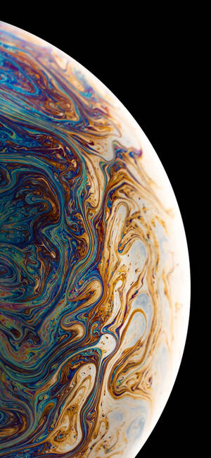 Cool Iphone 11 Gold Aesthetic Planet Wallpaper