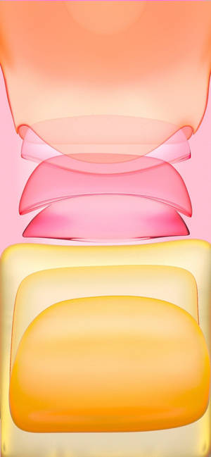 Cool Iphone 11 Orange Pink Yellow Blobs Wallpaper