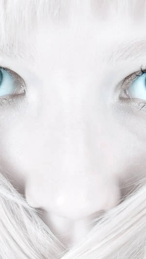 Cool Iphone White Face Close Up Wallpaper