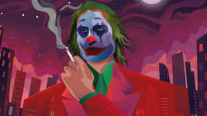 Cool Joker Holding Cigarette Wallpaper