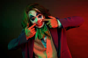 Cool Joker Under Dramatic Lighting Wallpaper