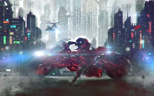 Cool Kaneda In Akira Neo Tokyo Wallpaper