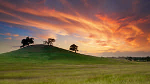 Cool Landscape With A Hill Wallpaper