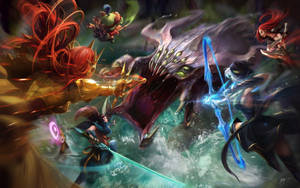 Cool League Of Legends Battle Wallpaper