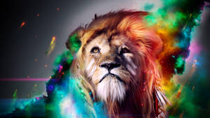 Cool Lion Art 1080p Hd Desktop Wallpaper