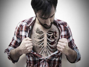 Cool Men Man Opening Shirt Chest Tattoo Wallpaper