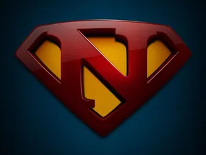 Cool N Glossy Superman Logo Wallpaper