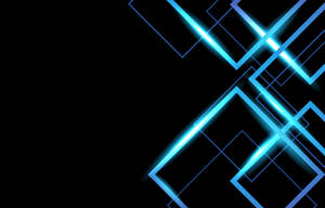 Cool Neon Blue Boxes Wallpaper