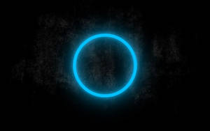 Cool Neon Blue Circle Wallpaper