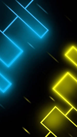 Cool Neon Blue Metallic Lights Wallpaper