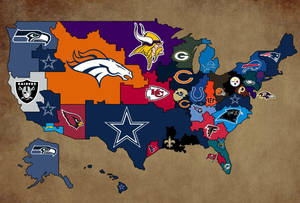 Cool Nfl America Map Wallpaper