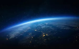 Cool Night Aerial Photo Tablet Wallpaper