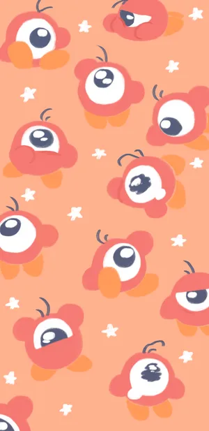 Cool Pink Aesthetic Kirby Cover Wallpaper