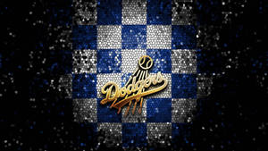 Cool Pixelated Dodgers Logo Wallpaper