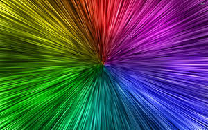 Cool Rainbow Neon Streaks Wallpaper