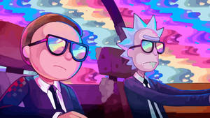 Cool Rick And Morty Wearing Shades Wallpaper