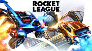 Cool Rocket League Blue And Yellow Cars Wallpaper