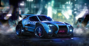 Cool Rocket League Blue Guerilla Takumi Car Wallpaper