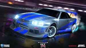 Cool Rocket League Nissan Skyline Gt-r R34 Wallpaper