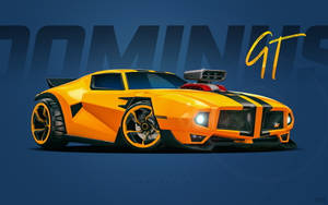 Cool Rocket League Yellow Dominus Gt Wallpaper