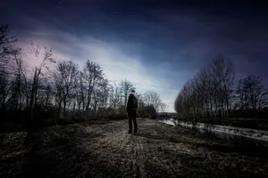 Cool Sad Boy In The Forest Wallpaper