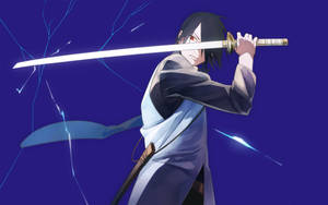 Cool Sasuke In Boruto With Sword Wallpaper