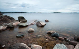 Cool Sea Boulders Wallpaper