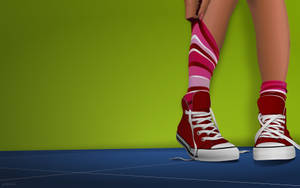 Cool Shoe Red Converse Wallpaper