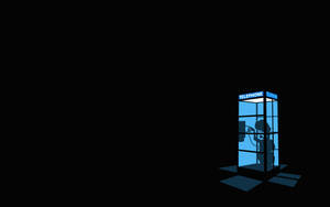 Cool Simple Creature In Telephone Booth Wallpaper