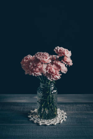 Cool Simple Pink Flowers Background Wallpaper