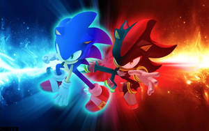 Cool Sonic And Dark Sonic Wallpaper