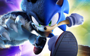 Cool Sonic In Action Wallpaper