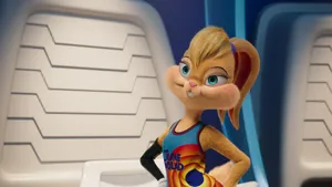 Cool Space Jam Lola Bunny Wearing Jersey Wallpaper