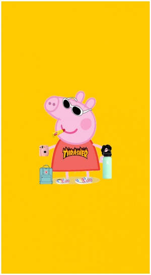Cool Thrasher Peppa Pig Wallpaper