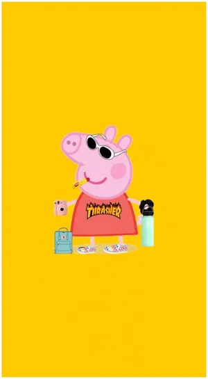 Cool Thrasher Peppa Pig Wallpaper