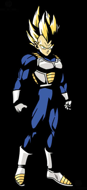 Cool Vegeta Stands Strong And Ready For Battle Wallpaper