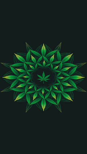 Cool Weed Flower Illusion Wallpaper