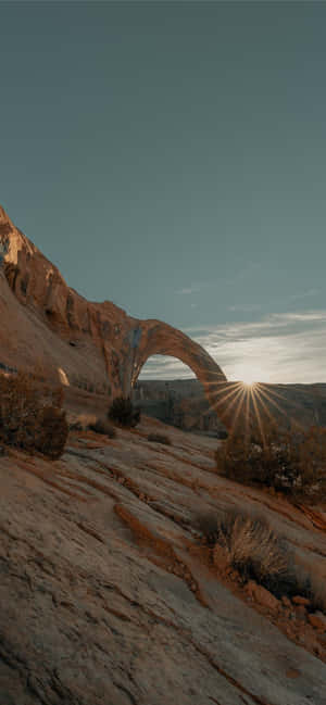 Corona Arch In The Desert Iphone Wallpaper
