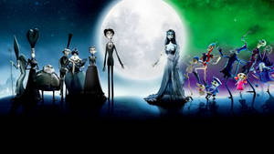 Corpse Bride Family And Skeleton Friends Wallpaper