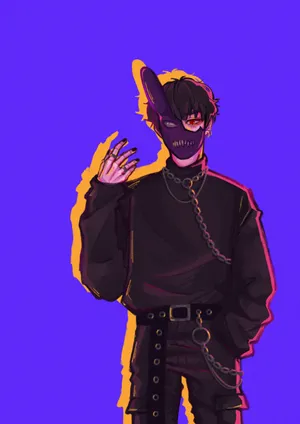 Corpse Husband Artistic Purple Art Wallpaper