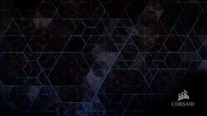 Corsair Abstract Blue Hexagons Wallpaper
