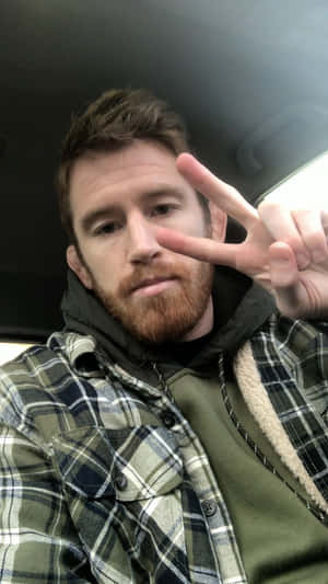 Cory Sandhagen With Peace Sign Wallpaper