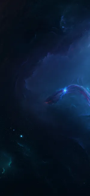 Cosmic_ Blue_ Nebula Wallpaper