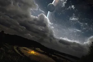 Cosmic_ Campfire_ Night_ Sky Wallpaper