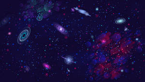 Cosmos And Galaxies Wallpaper